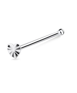 Hearts Twinkle Silver Bone Nose Stud NSKD-771 